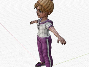 Cartoon girl 3D Model