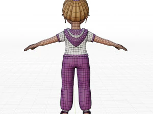 Cartoon girl 3D Model