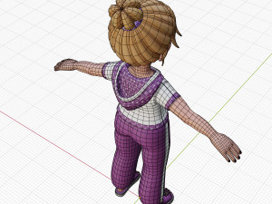 Cartoon girl Modelo 3D