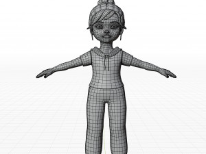 Cartoon girl Modelo 3D