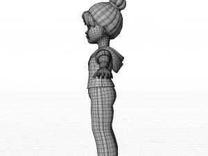 Cartoon girl 3D Model