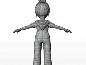 Cartoon girl Modelo 3D