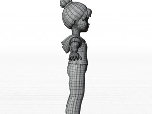 Cartoon girl 3D Model