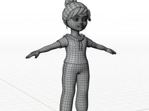 Cartoon girl Modelo 3D