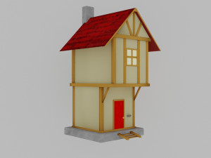stylized medieval house exterior 3D 模型