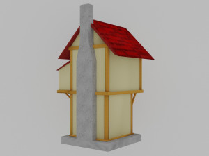 stylized medieval house exterior 3D 模型