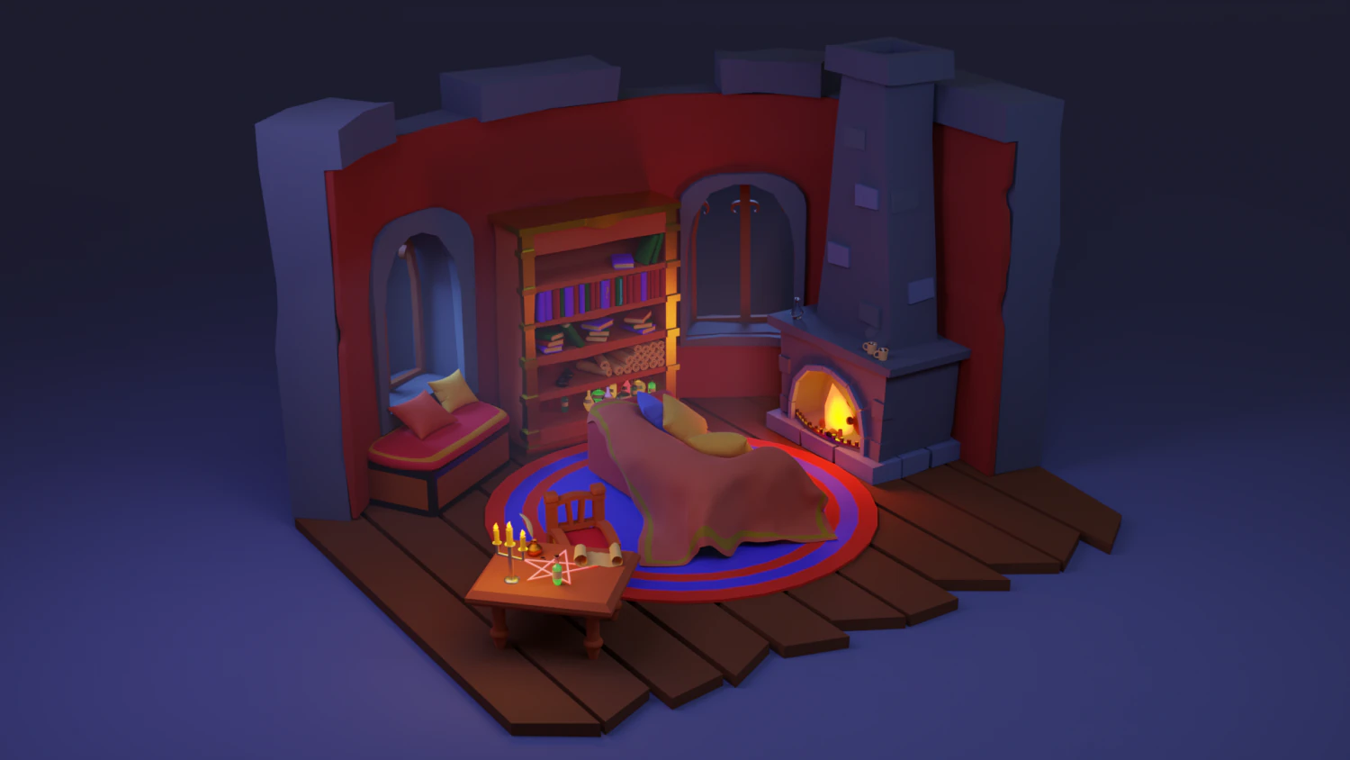 scribes room 3D Model .c4d .max .obj .3ds .fbx .stl .blend