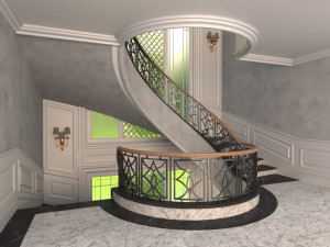 classic staircase 3D Модель
