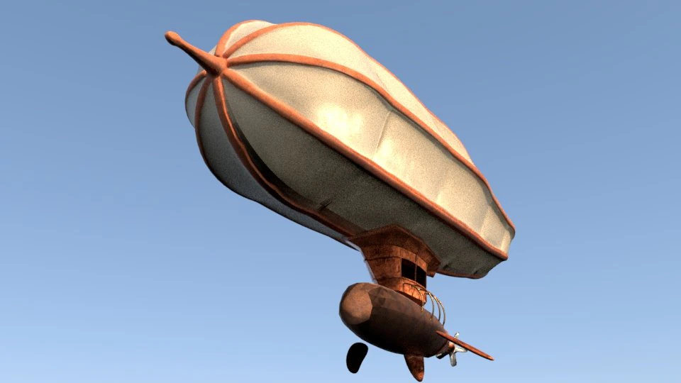 barco voador Modelo 3D .c4d .max .obj .3ds .fbx .stl .blend 
