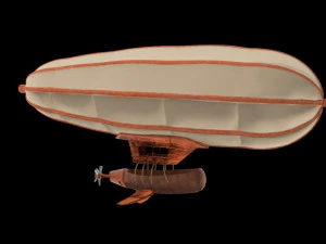 barco voador Modelo 3D