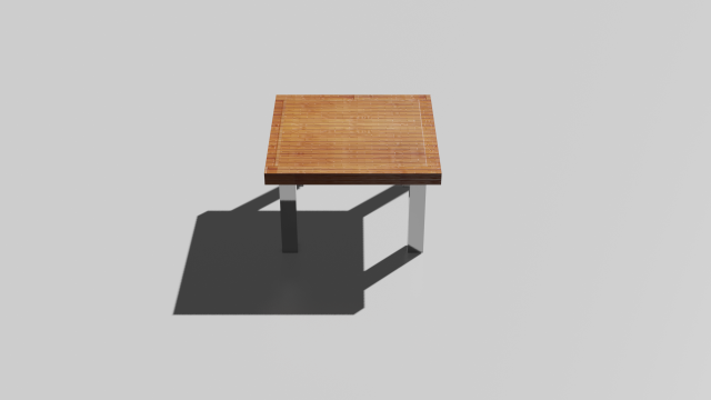 wood table Model 3D .c4d .max .obj .3ds .fbx .stl .blend 