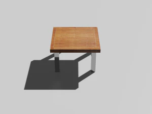 木桌 3D 模型