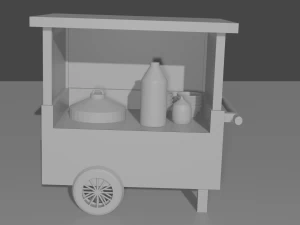yemek arabası 3D Model
