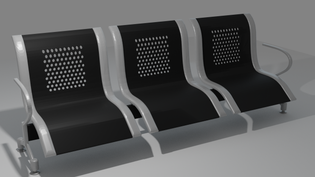 iron chair 3D Модель .c4d .max .obj .3ds .fbx .stl .blend