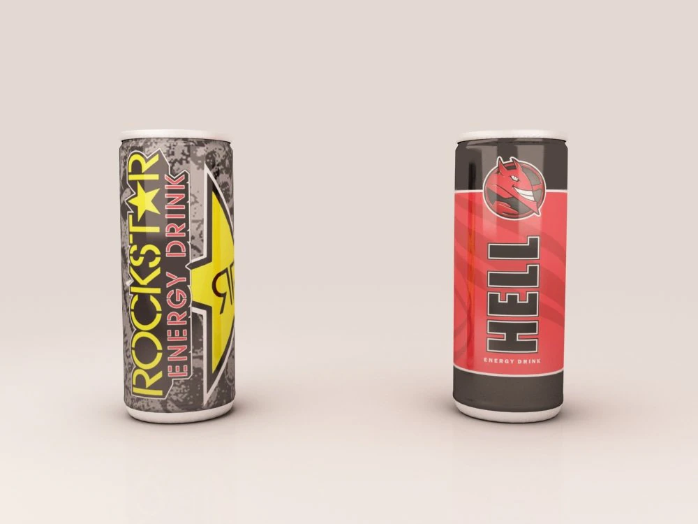 energy drink cans 3D Model .c4d .max .obj .3ds .fbx .stl .blend 