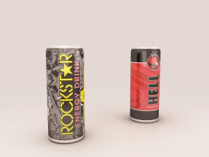 energy drink cans 3D Model