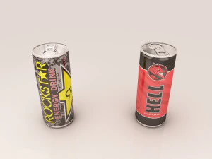 energy drink cans 3D Model