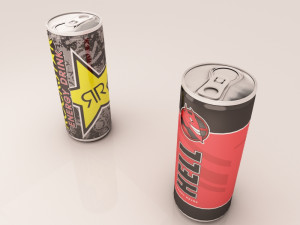 energy drink cans Modelo 3D