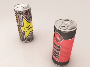 energy drink cans 3D Model