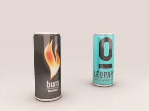 latas de bebidas energ&eacute;ticas Modelo 3D