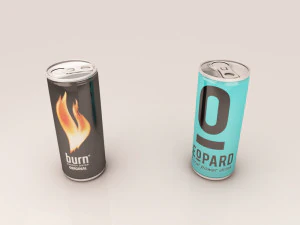 latas de bebidas energ&eacute;ticas Modelo 3D