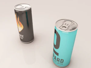 latas de bebidas energ&eacute;ticas Modelo 3D