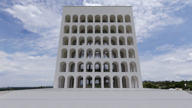 Colosseo Quadrato 3D Model .c4d .max .obj .3ds .fbx .stl .blend 
