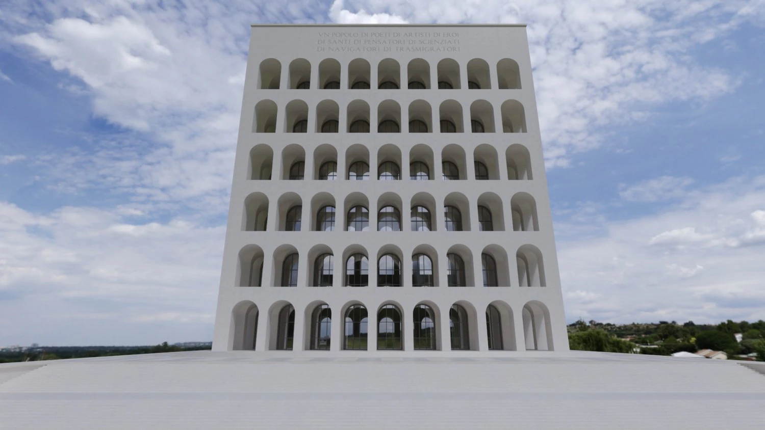 Colosseo Quadrato 3D Model .c4d .max .obj .3ds .fbx .stl .blend 