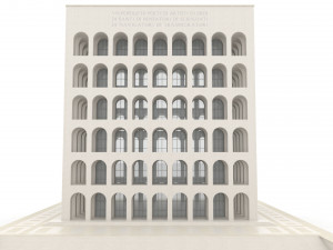 Colosseo Quadrato 3D Model