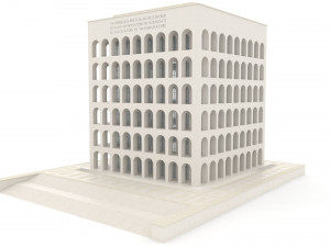 Colosseo Quadrato 3D Model