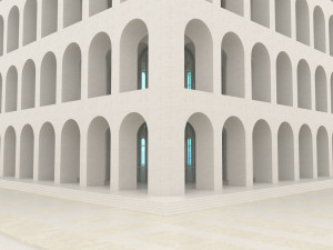 Colosseo Quadrato 3D Model