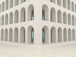 Colosseo Quadrato 3D Model