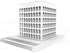 Colosseo Quadrato 3D Model