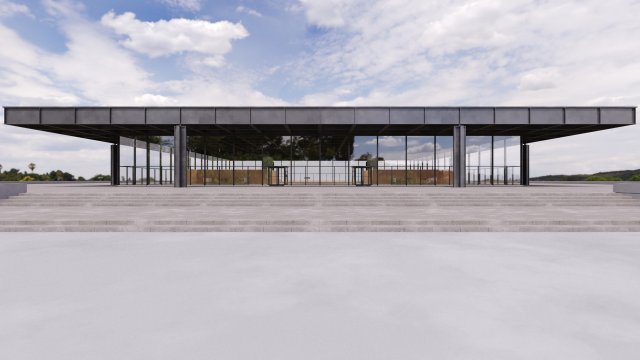 Contemporary Art Museum Berlin 3D Model .c4d .max .obj .3ds .fbx .stl .blend