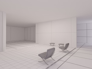 Barcellona Pavilion Mies Van Der Rohe 3Dモデル