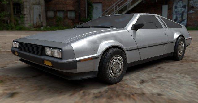 delorean 3D 模型 .c4d .max .obj .3ds .fbx .stl .blend 