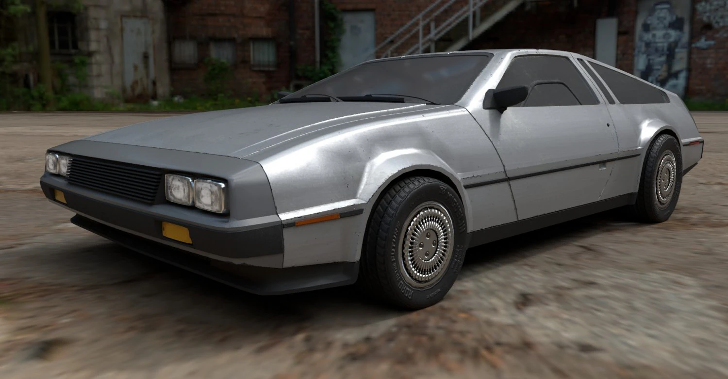 delorean Modèle 3D .c4d .max .obj .3ds .fbx .stl .blend 