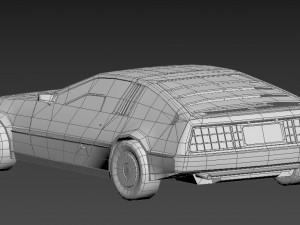 delorean 3D 模型