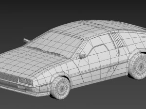 delorean Modèle 3D