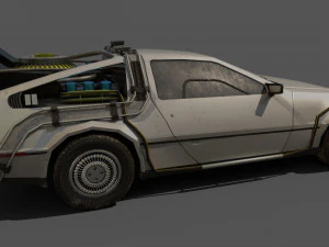 delorean back to the future 3D Model