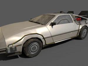 delorean back to the future 3D Model