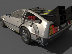 delorean back to the future Model 3D