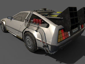 delorean back to the future 3D Model