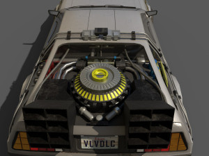 delorean back to the future Model 3D