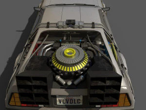 delorean back to the future 3D Model