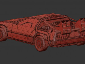 delorean back to the future Model 3D