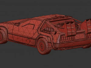 delorean back to the future 3D Model