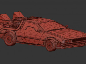 delorean back to the future Model 3D