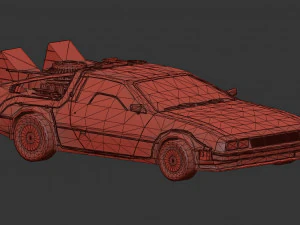 delorean back to the future 3D Model
