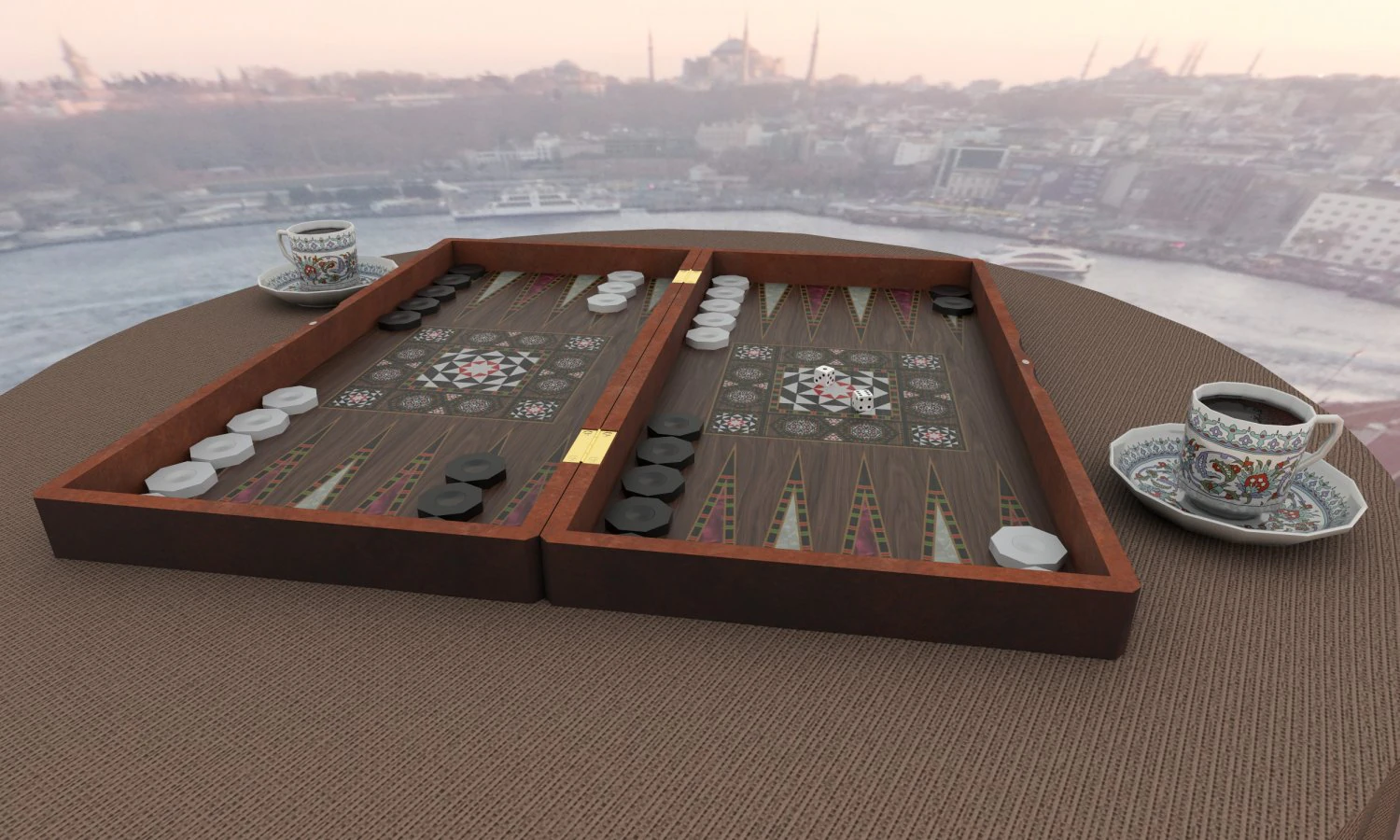backgammon tavla 3D Model .c4d .max .obj .3ds .fbx .stl .blend 